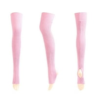 Ženske čarape zazor jeseni zimske žene čista boja joga topli toplije vunene noge sa proširenim koljenama