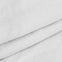 PBNBP majice kratkih rukava za žene Ležerne prilike sa ljetnim pamučnim posteljinom majice dolje rever