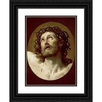 Guido Reni Crni ukrašeni uokvireni dvostruki matted muzej umjetničko otisak pod nazivom: glava Krista