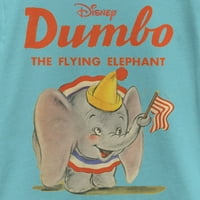 Djevojkov dumbo leteći slon grafički tee tahiti plavi mali
