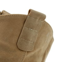 Dyfzdhu Ženske vintage stil čizme Solid Suede bočni patent zatvarač sa modnom čizme dužine koljena