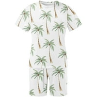 Yuwull muški kratki setovi odjeću ljetne trakse Ležerne košulje i kratke hlače postavljaju havaje odijelo