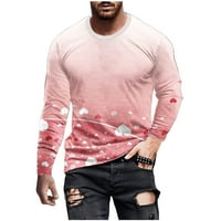 Homodles Muška grafička grafika Crewneck Dukserica - Crewneck tiskani 3D Duge pulover dugih rukava Khaki