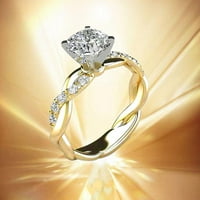 Ring Bridal cirkonski dijamant Elegantni angažman vjenčani prstenovi zlato 5
