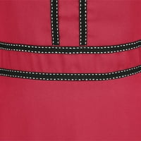 Ljetne haljine za žene Čvrsti okrugli dekolte A-line Dužina koljena Leisure Haljina kratkih rukava Crvena