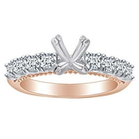 0. Carat okrugli rez bijeli prirodni dijamantski zaručni prsten u 14K čvrstog ruža zlatna prstena veličine