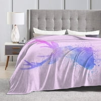 Light Pink Fantasy jelen baca pokrivač, super mekani flanel pokrivači za flanel za plijen, 60 x50