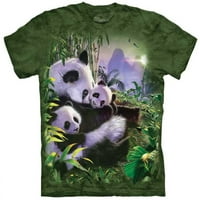 Planinarska panda cuda dječja majica, zelena, srednja
