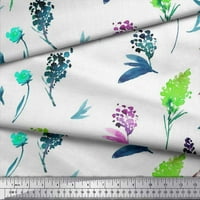 Soimoi pamučna kambrična tkaninska tkanina cvijet i ostavlja akvarelska tkanina od dvorišta sa širokim