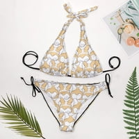 Corgi Halter String Triangle Bikini setovi dva seksi kupaći kostimi