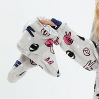 Mrat jednodijelni pidžami Žene za spavanje Pajamas Postavljaju dame zimske tanke fit plišane jednodijelno