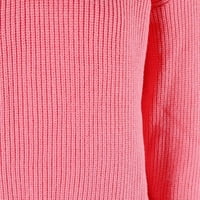 Kpoplk Ženski pulover džemper V izrez Tanki džemper Jesen Dugi rukav pulover vrši labavu bluzu za jesen
