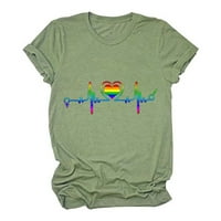 Mchoice Gay Pride Košulje Žene Rainbow Graphic Tee Ljubavna je majica LGBT Majice Casual Ležerne prilike