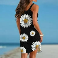 Wofeydo Haljine za žene, Žene Ljeto plaža Spring Ispiši labav slatka haljina Swing Cover Up Sundress