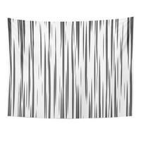 Uzorak prugasta linija crno-bijela grafika stroga retro za apstraktno umjetničko područje viseće tapiserije