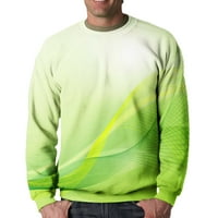 Uorcsa Sun dugi rukav pulover casual 3d tiskane posade uzorak men majica zelene boje