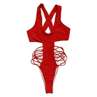 Tanki trake Bikini Top Crveni prozirni muškarac Bikini Beachwini Brava s kupaćem kostimi kupaći kostimi