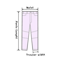 I ravne čvrste elastične hlače duge posteljine od posteljine za ženske struke pamučne ležerne hlače