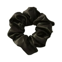 Saten Silk kosa kravata elastična scrounchie kose držač dekor konopca Nova T4G8