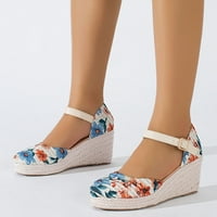 Ženske sandale fragmentirano cvjetno modno ljeto novo uzorak debeli jedini samostojeći svi klizanje