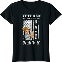 Ženska košulja za žene, u.s Vojni veteran, veteranski dan majica Black Tee