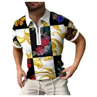Muška majica Muška ljetna sportska odjeća sa zatvaračem kratkih rukava Casual Golf Prozračne udobne