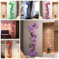 3D naljepnica DIY vaze cvjetni stablo uklonjive umjetničke vinilne zidne naljepnice plave boje