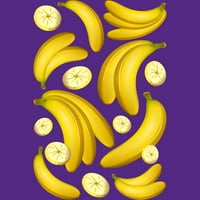 Banana Voćni uzorak Žene ljubičasti Heather grafički trkački trkački tenk - Dizajn od strane ljudi s