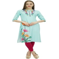 Bimba Kurta Indijski ženski bollywood dizajner zelena etnička kurti tunika haljina-18