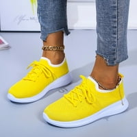 Gubotare tenisice za žene Ženske cipele za hodanje Lagane casual klizanje na modnim tenisirima, žuta