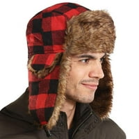 Krzno zimsko šešir debelo toplo Sherpa obložena runo-pilot kapuljač kapuljača vjetrootporna uši za muškarce