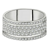 Nakit Pet linije Dijamantni prsten za dijamantne kotače Elegantni prsten za rinestone srebrne prstenje