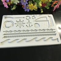 Silikonski kalupi DIY ručno rađeni sapun izrada isporuke izvrsne pločice za jedrenjak Torta ukrašavanje