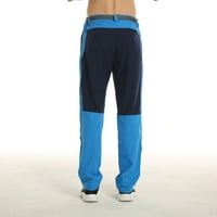 Uorcsa modni casual čvrsti povremeni modni gumb-zip multi-džepne ravne teretne pantalone plave boje