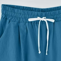Žene Bermuda Shorts Duk hlače Dugi pamuk Ljeto Ležerne prilike hodalice za šetnju pamučne kratke hlače
