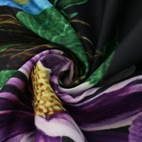 Tenjio za odmor Trends Proljetne haljine Formalni dugi rukav V-izrez cvjetni ispisane neregularne duge