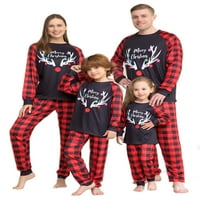 Groanlook mama Tata Dječji koji odgovara obiteljskim pajamama Set elastične noćne odjeće i hlače za