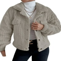 Gwiyeopda Ženska jakna od runa dugih rukava dolje majice kapute na gornju odjeću sa džepom