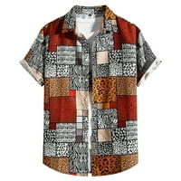 Muška modna bluza Vrh patrioty stil Print Hawaii Ljeto Okrenite košulju ogrlice Male Spring Jednostruke