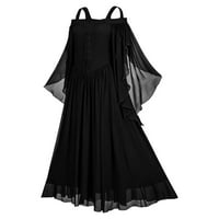 Renesansna haljina za žene Halloween Fashion Gothic Srednjovjekovna bajka Cosplay Queen Off ramena rukave