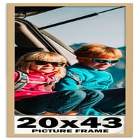 Frame Natural Brown Slikovni okvir - Moderni foto okvir uključuje UV akril Shatter Guard