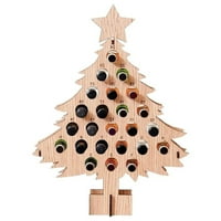 Jaspee Christmas Advent Calendar Wine stalak za vino Brown Ooden Izdržljivi drveni kreativni praznični