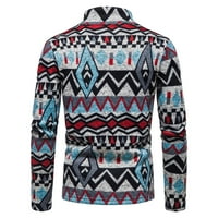 Blueeeeeek etničko stil polu-zip ležerni štand-ovratnik duks pulover