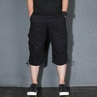 Guvpev Muški ljetni novi stil modni sportski sportovi Multi-džepne kombinezone hlače - crna l