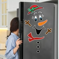 Snowman Hladnjak Magneti Božićni ukrasi Magnet naljepnice Xmas Odrezi za odmor za hladnjak metalni ormari