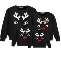 Ružni božićni džemper za obiteljske opreme za dijelove za jelena grafika dugih rukava Kids mama tata