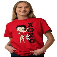 Retro betty boop xoxo štene voli žensku grafičku majicu majica ties brisco brendovi l