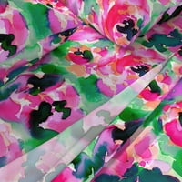 pamučni listovi, puni set - Whimsical Sažetak cvjetni akvarel ružičasta zelena coral flora Ispisuje