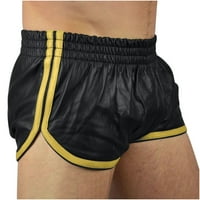 Muške sportske kratke hlače Atletski fit čvrsti boja prugasti patchwork elastični pojas za pojas ljetni