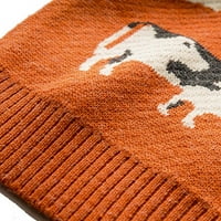 MUŠKARCIJA GAMBONA, travnjaka krava Vintage preveliki džemper od pukovnika dugih rukava